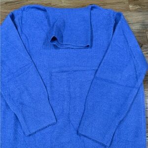 Zara Women's Blue Cowl Neck Sweater
